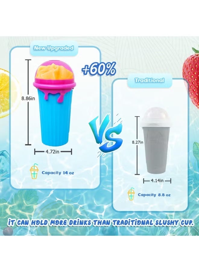Frozen Magic Slushie Maker, Large Capacity Magic Quick Frozen Smoothies Cup, Cooling Cup, Double Layer Squeeze Slushy Maker, Homemade Milk Shake Ice Cream Maker, DIY for Children and Family - Image 3